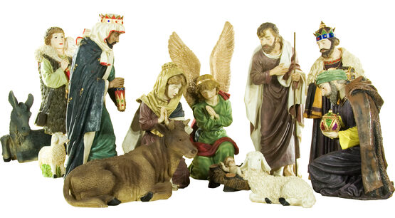 Christmas Nativity Scene Figures, 11 Piece Set