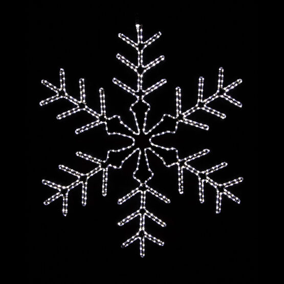 48" LED White Snowflake, Cool White Lights 