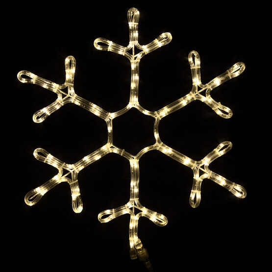 24" LED Snowflake Motif, Warm White Lights 