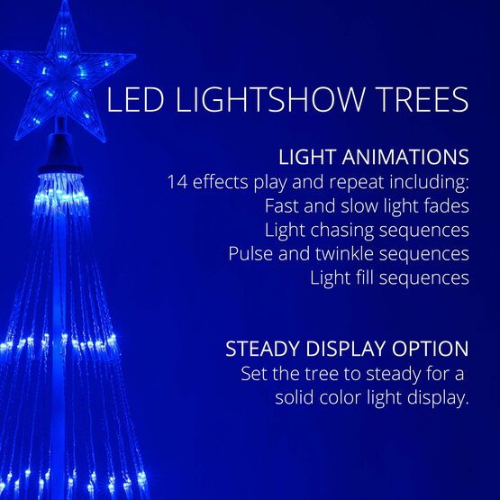 9' Blue LED Animated Outdoor Lightshow Tree 