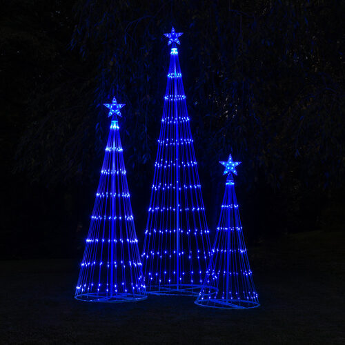 Blue LED Animated Outdoor Lightshow Tree - Yard Envy