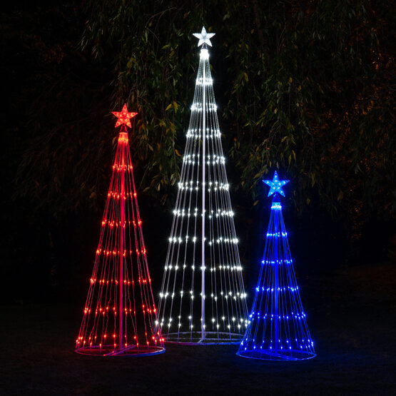 6' Red LED Animated Outdoor Lightshow Tree