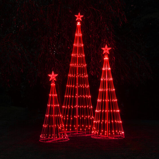 12' Red LED Animated Outdoor Lightshow Tree 