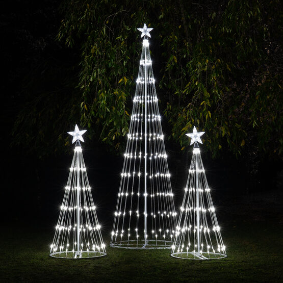 12' Cool White LED Animated Outdoor Lightshow Tree 