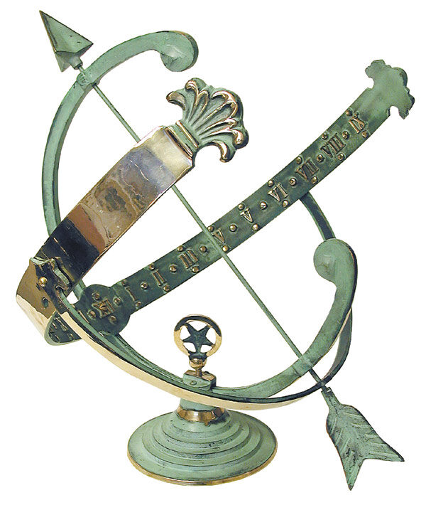 Brass Star Armillary Sundial - Yard Envy