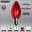 C9 Commercial String Lights, Red, Clear, 50'