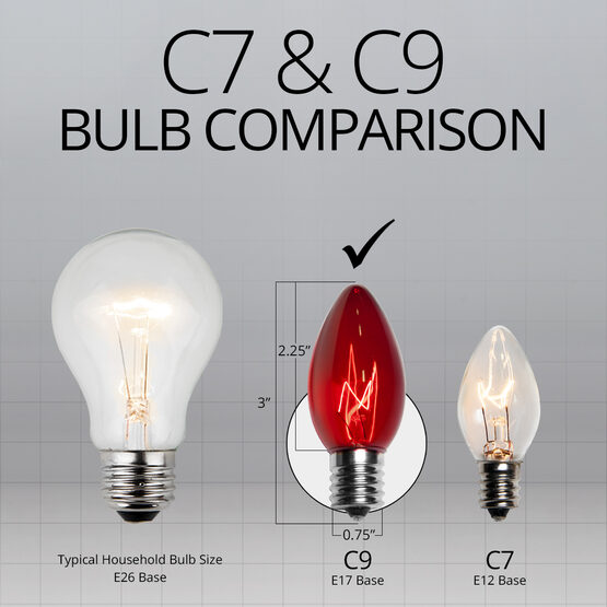 C9 Light Bulb, Red