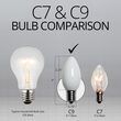 C9 Light Bulb, White Opaque