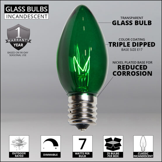 C9 Light Bulb, Green
