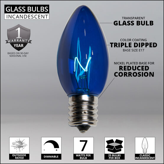 C9 Light Bulb, Blue
