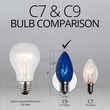 C9 Light Bulb, Blue Twinkle