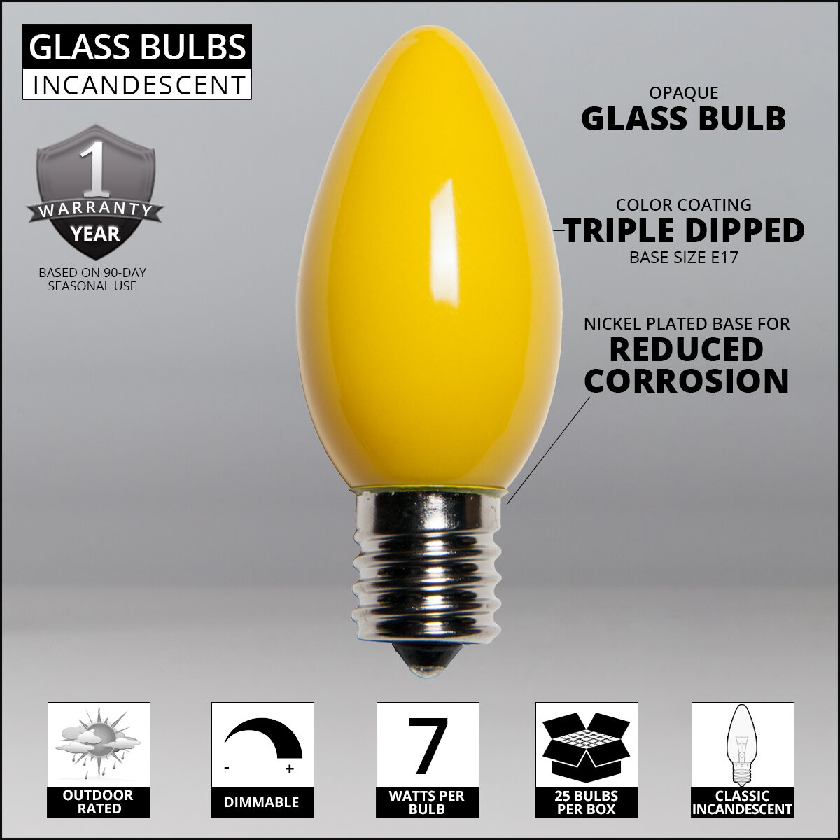 yellow c9 bulbs