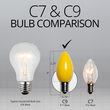 C9 Light Bulb, Yellow Opaque
