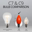 C9 Light Bulb, Orange Opaque