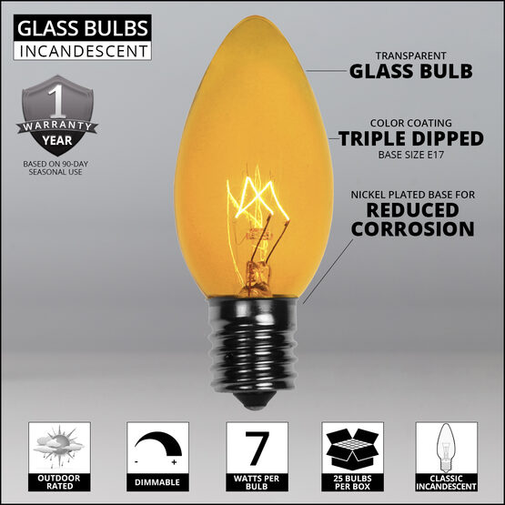 C9 Light Bulb, Yellow