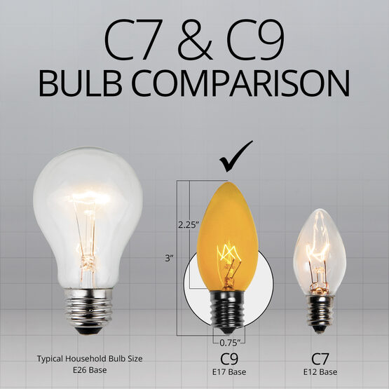 C9 Light Bulb, Yellow Twinkle
