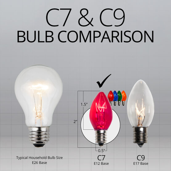 C7 Light Bulb, Multicolor Twinkle
