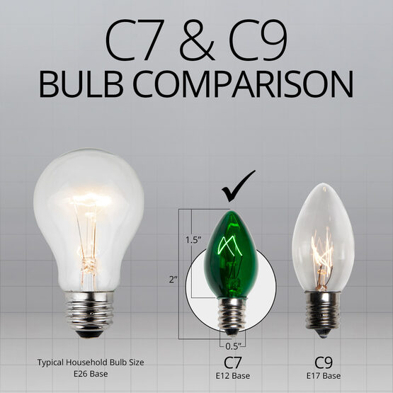 C7 Light Bulb, Green Twinkle