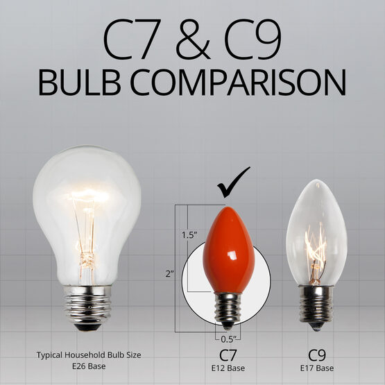 C7 Light Bulb, Orange Opaque