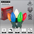 C9 Commercial String Lights, Opaque Multicolor Bulbs