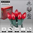 C7 Commercial String Lights, Red Bulbs