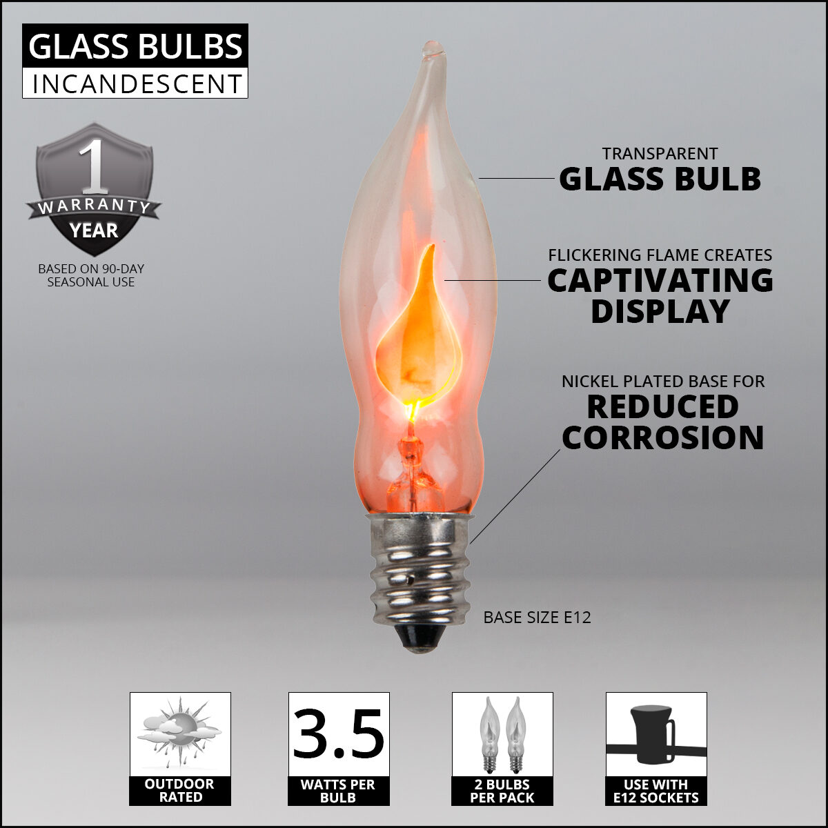 c7 flicker flame light bulbs