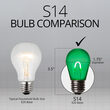 S14 Shatterproof FlexFilament Vintage LED Light Bulb, Green