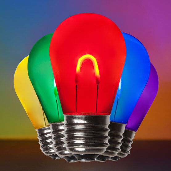S14 Shatterproof FlexFilament Vintage LED Light Bulb, Multicolor