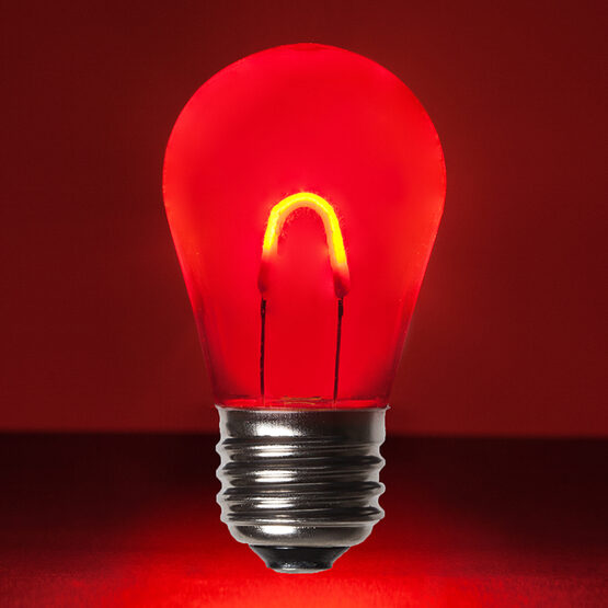 S14 Shatterproof FlexFilament Vintage LED Light Bulb, Red