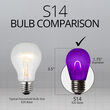 S14 Shatterproof FlexFilament Vintage LED Light Bulb, Purple