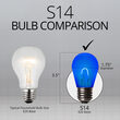 S14 Shatterproof FlexFilament Vintage LED Light Bulb, Blue