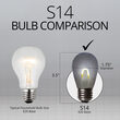 S14 Shatterproof FlexFilament Vintage LED Light Bulb, Cool White