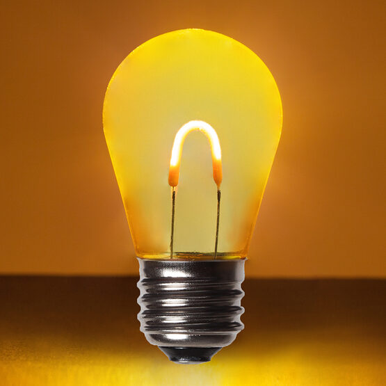 S14 Shatterproof FlexFilament Vintage LED Light Bulb, Gold