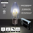 C9 FlexFilament TM Vintage LED Light Bulb, Cool White Transparent Acrylic