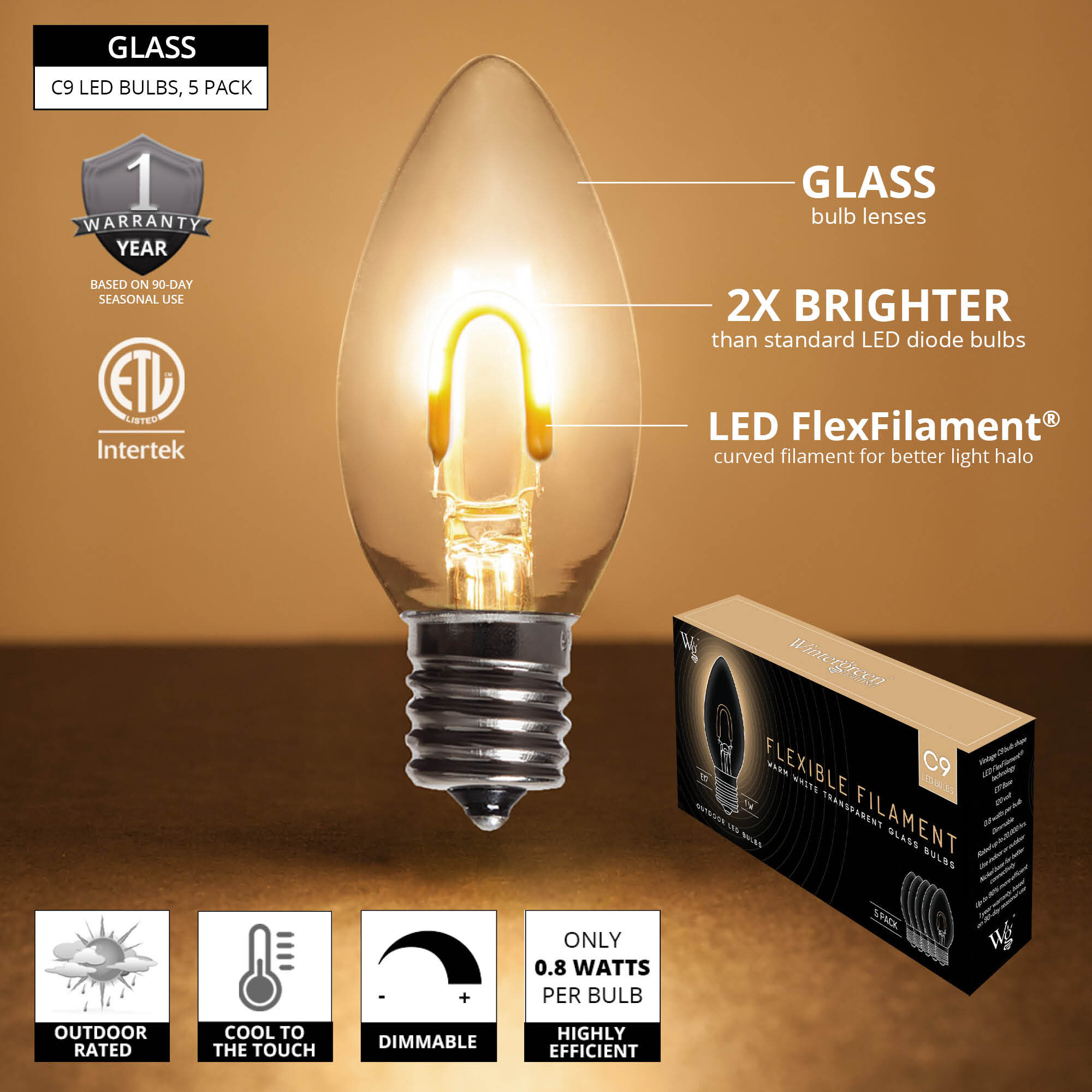 glass led bulb