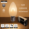 C9 FlexFilament TM Vintage LED Light Bulb, Warm White Satin Glass