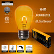 S14 FlexFilament TM Vintage LED Light Bulb, Gold Transparent Glass