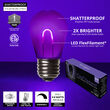 S14 Shatterproof FlexFilament Vintage LED Light Bulb, Purple