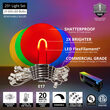 25' Patio String Light Set, 25 Multicolor G50 FlexFilament TM LED Shatterproof Bulbs, White Wire