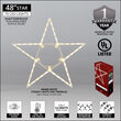 48" LED 5 Point Folding Star, Warm White Lights 