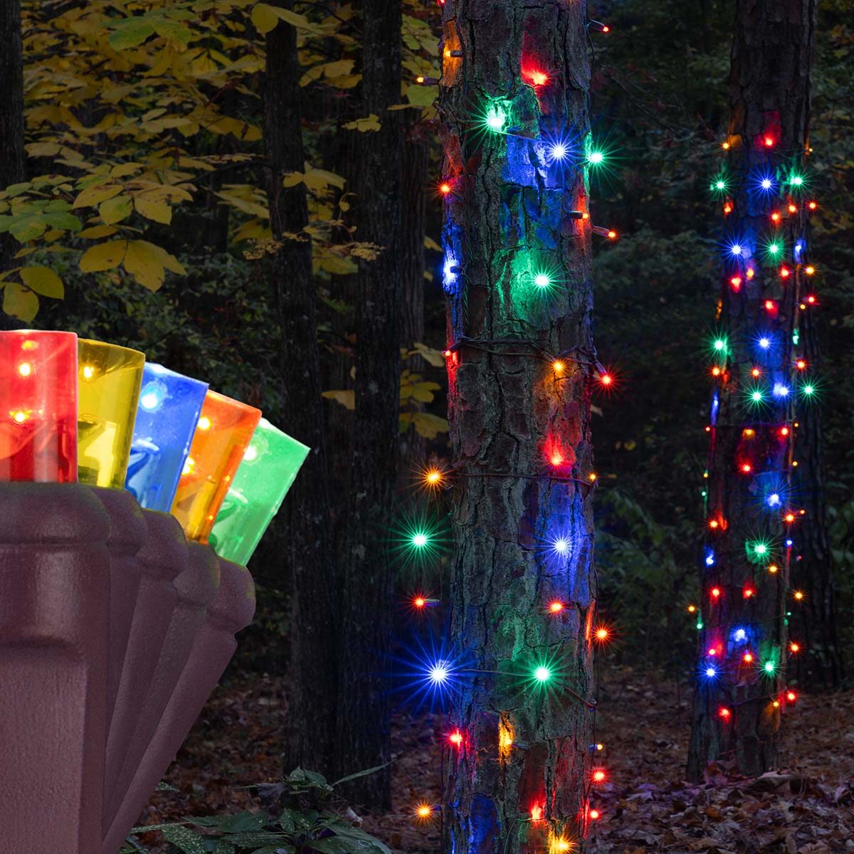 solar tree trunk wrap lights