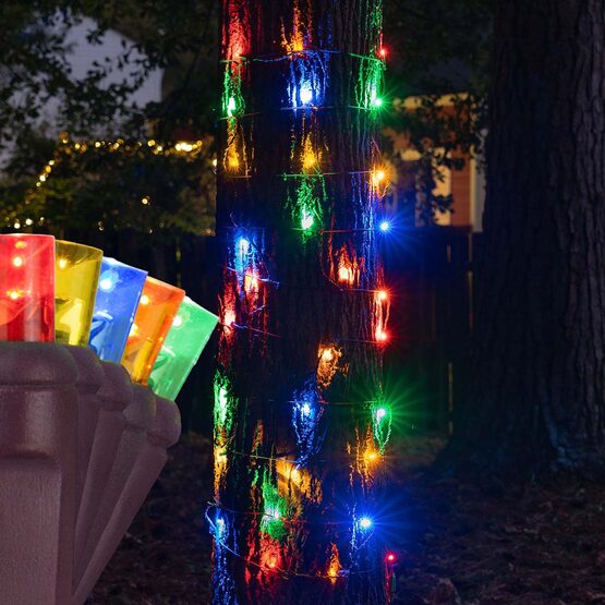 LED StretchNet Pro Trunk Wrap Lights, 20" x 45", Multicolor, Brown Wire