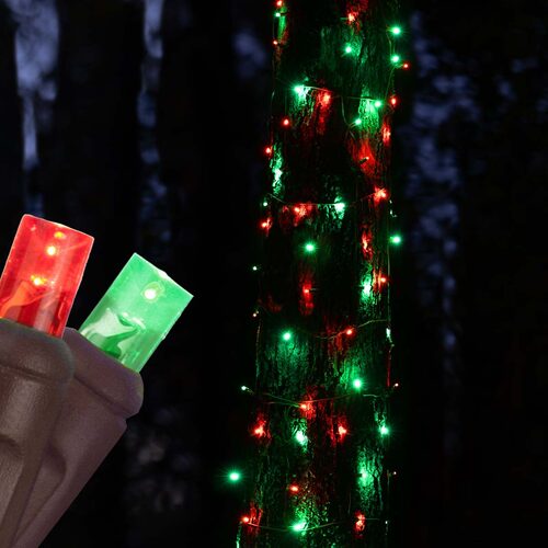 LED StretchNet Pro Trunk Wrap Lights, 21" x 31", Red, Green, Brown Wire
