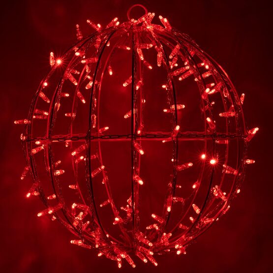 20" Commercial Mega Sphere Light Ball, Fold Flat Red LED