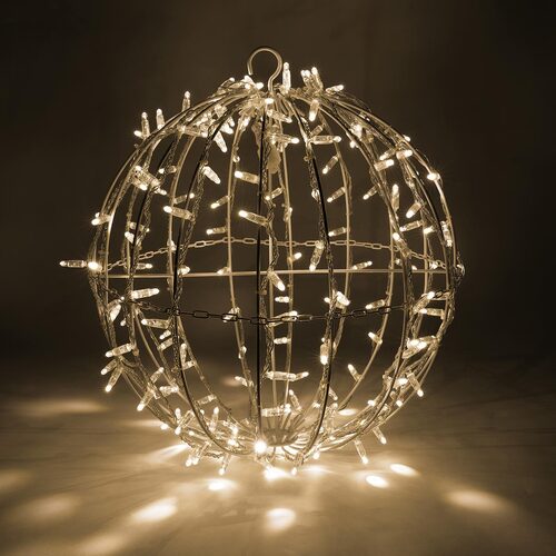 Commercial Mega Sphere Light Ball, Fold Flat, Warm White LED - Yard Envy