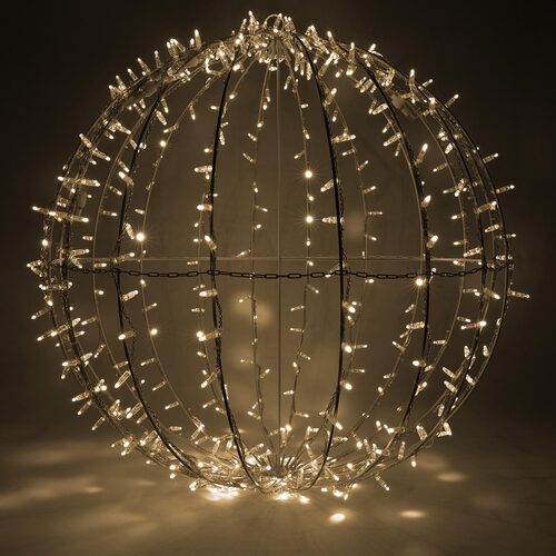 Commercial Mega Sphere Light Ball, Fold Flat, Warm White LED - Yard Envy