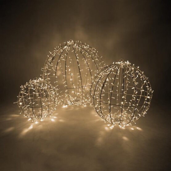 20" Commercial Mega Sphere Light Ball, Fold Flat Warm White LED