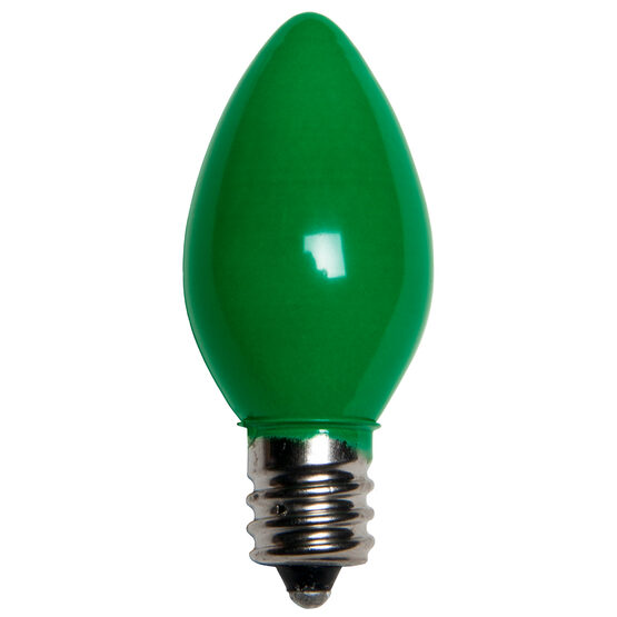 C7 Light Bulb, Green Opaque