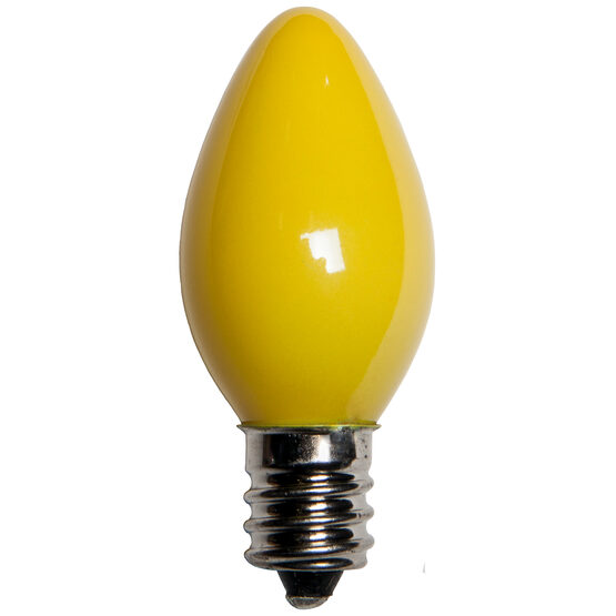 C7 Light Bulb, Yellow Opaque