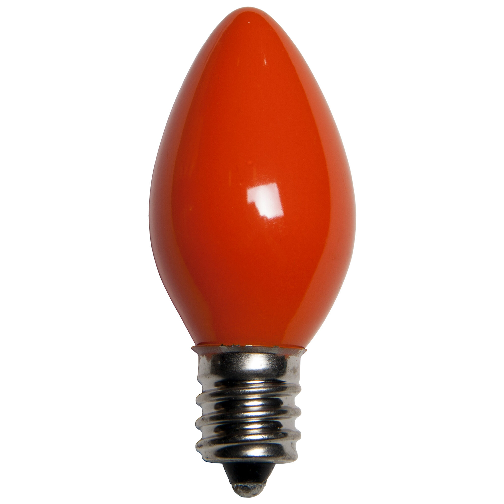 C7 Light Bulb, Orange Opaque - Yard Envy